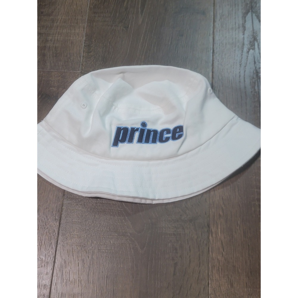 Prince Pickleball White Cotton Bucket Hat Blue Logo One Size F00418245